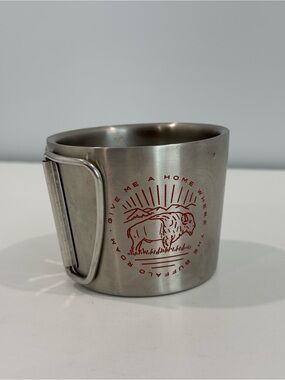 United By Blue Stainless Steel Mug Give Me a Home Where the Buffalo roam Graphic